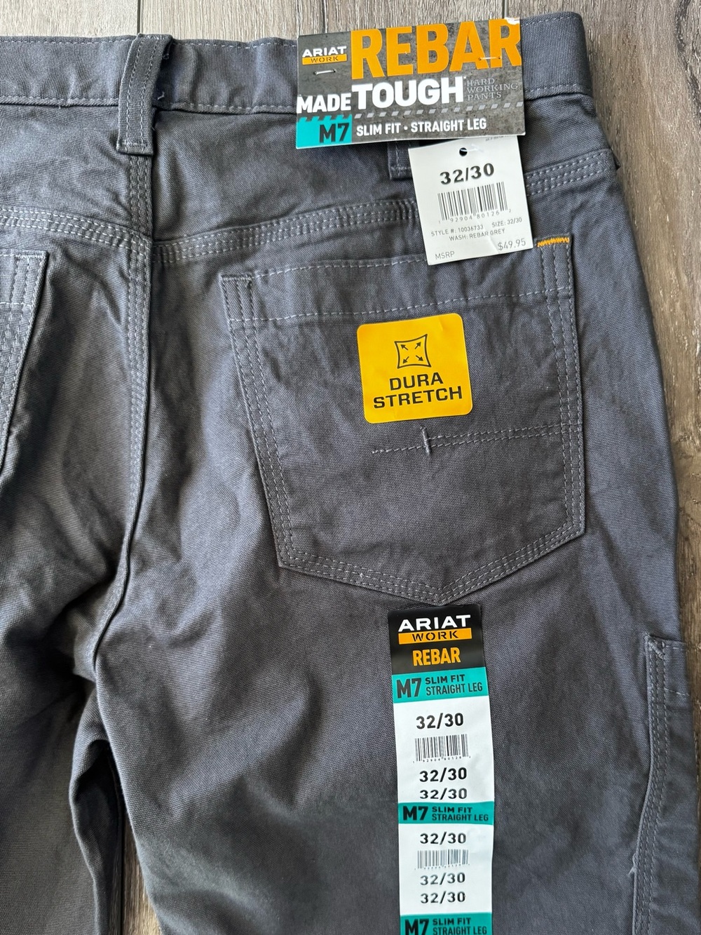 NWT Ariat Men's Rebar M7 Durastretch Made Tough Straight Leg Work Pants 32x30 - Picture 13 of 15